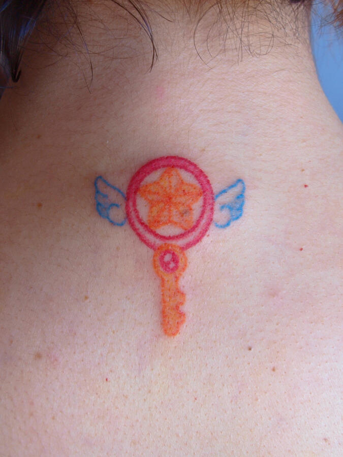 Tatuaje recién hecho, handpoke (2024)